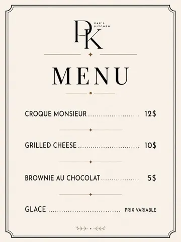 Menu — Pap's Kitchen